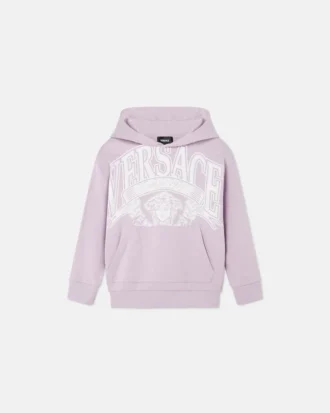 Børne-hoodie i bomuldsjersey med print
