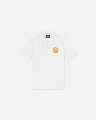 Børne-polo i bomulds-piqué med print