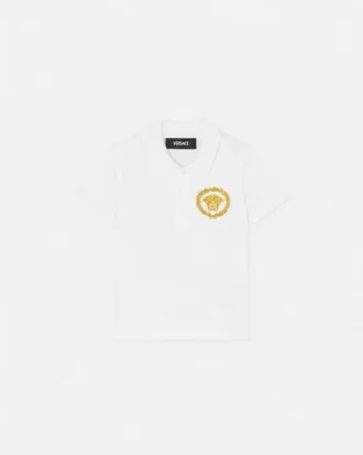 Børne-polo i bomulds-piqué med print