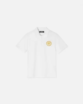 Børne-polo i bomulds-piqué med print