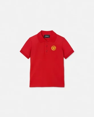 Børne-polo i bomulds-piqué med print