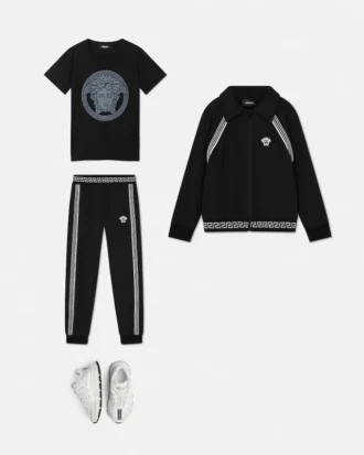 Børne-sweatshirt i bomuldsjersey med lynlås