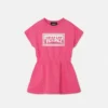 Børne-sweatshirtkjole i bomuldsjersey med print