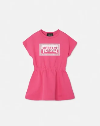 Børne-sweatshirtkjole i bomuldsjersey med print