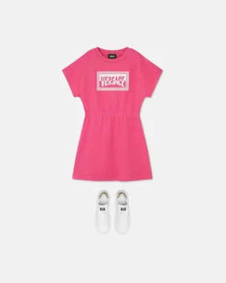 Børne-sweatshirtkjole i bomuldsjersey med print