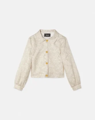 Børneblouson i twill med print