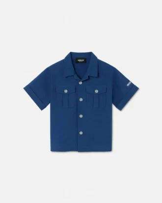 Børnebluse i bomuld med broderi