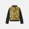 Børnejakke i denim med print