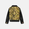 Børnejakke i denim med print