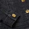 Børnejakke i denim med print