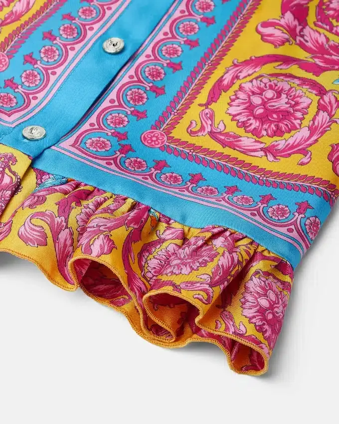Børnekjole i silketwill med print Børnekjole i silketwill med print