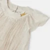 Børnekjole i twill med print og plissering