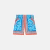 Børneshorts i bomulds-poplin med print