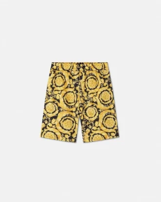 Børneshorts i silketwill med print