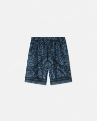 Børneshorts i silketwill med print