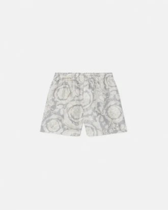 Børneshorts i silketwill med print
