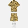 Børneshorts i silketwill med print