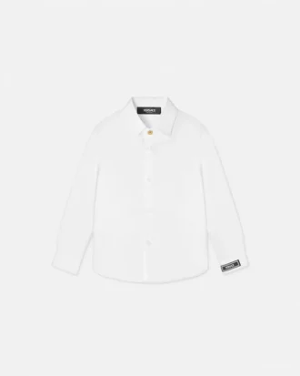 Børneskjorte i bomulds-poplin