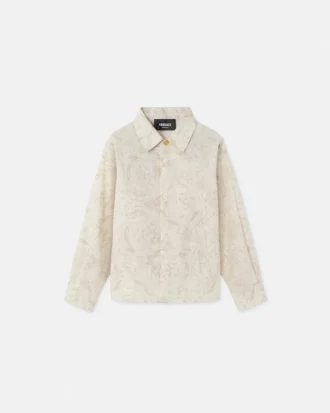 Børneskjorte i bomulds-poplin med print