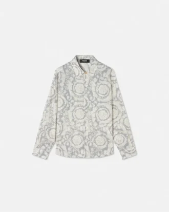 Børneskjorte i bomulds-poplin med print