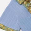 Børneskjorte i bomulds-poplin med print og striber Børneskjorte i bomulds-poplin med print og striber