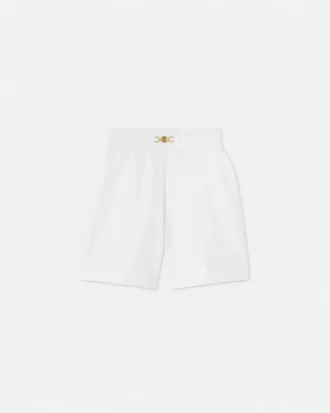 Børnesweatshorts i broderet bomuldsjersey
