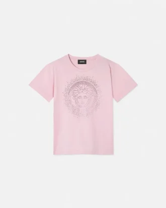 Børnet-shirt i bomuldsjersey med print og pynt