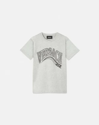 Børnet-shirt i bomuldsjersey med print og pynt