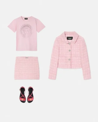 Børnet-shirt i bomuldsjersey med print og pynt