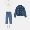 Børnet-shirt i bomuldsjersey med print og pynt