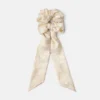 Børnetørklæde med print i twill og scrunchie