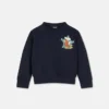 Børns broderet sweatshirt i bomuldsjersey
