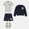 Børns broderet sweatshirt i bomuldsjersey