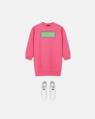 Børns broderet sweatshirt i bomuldsjersey