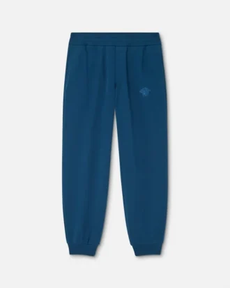 Broderede sweatpants i bomuldsjersey