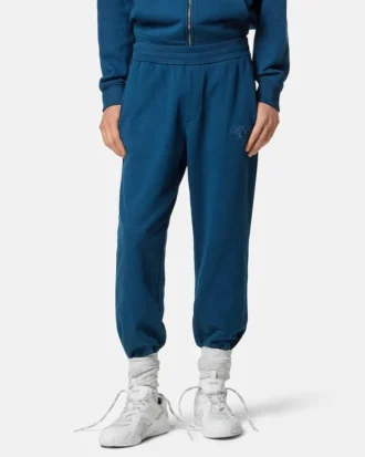 Broderede sweatpants i bomuldsjersey