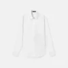 Broderet aftenbluse i bomulds-poplin