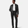 Broderet aftenbluse i bomulds-poplin