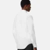 Broderet aftenbluse i bomulds-poplin