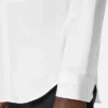 Broderet aftenbluse i bomulds-poplin