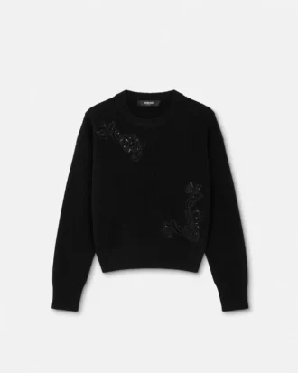Broderet Barocco Leaf striktrøje