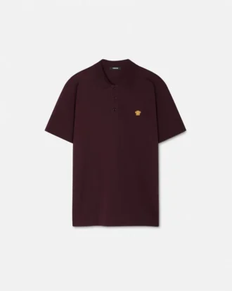 Broderet polo i bomuldspiqué