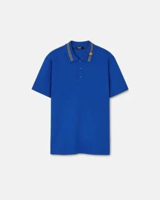 Broderet polo i bomuldspiqué