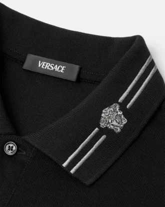 Broderet polo i bomuldspiqué