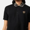 Broderet polo i bomuldspiqué