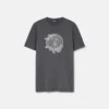 Broderet slim fit T-shirt i bomuldsjersey