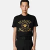 Broderet slim fit T-shirt i bomuldsjersey