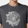 Broderet slim fit T-shirt i bomuldsjersey