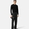 Broderet sweater i uldblanding