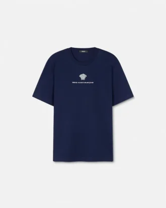 Broderet T-shirt i bomuldsjersey